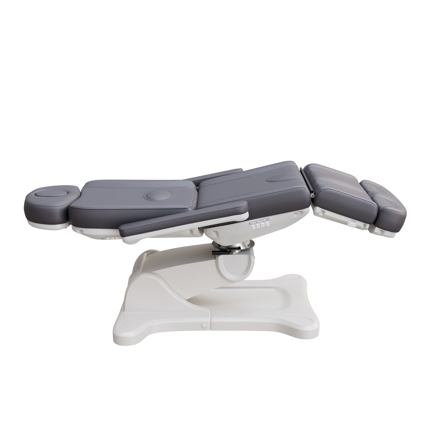 Spa Numa SWIVEL fully electric 4-motor treatment chair with 240-degree rotation, vegan leather upholstery, Trendelenburg positioning, extendable headrest and footrest for medical, surgical, and esthetic procedures.
