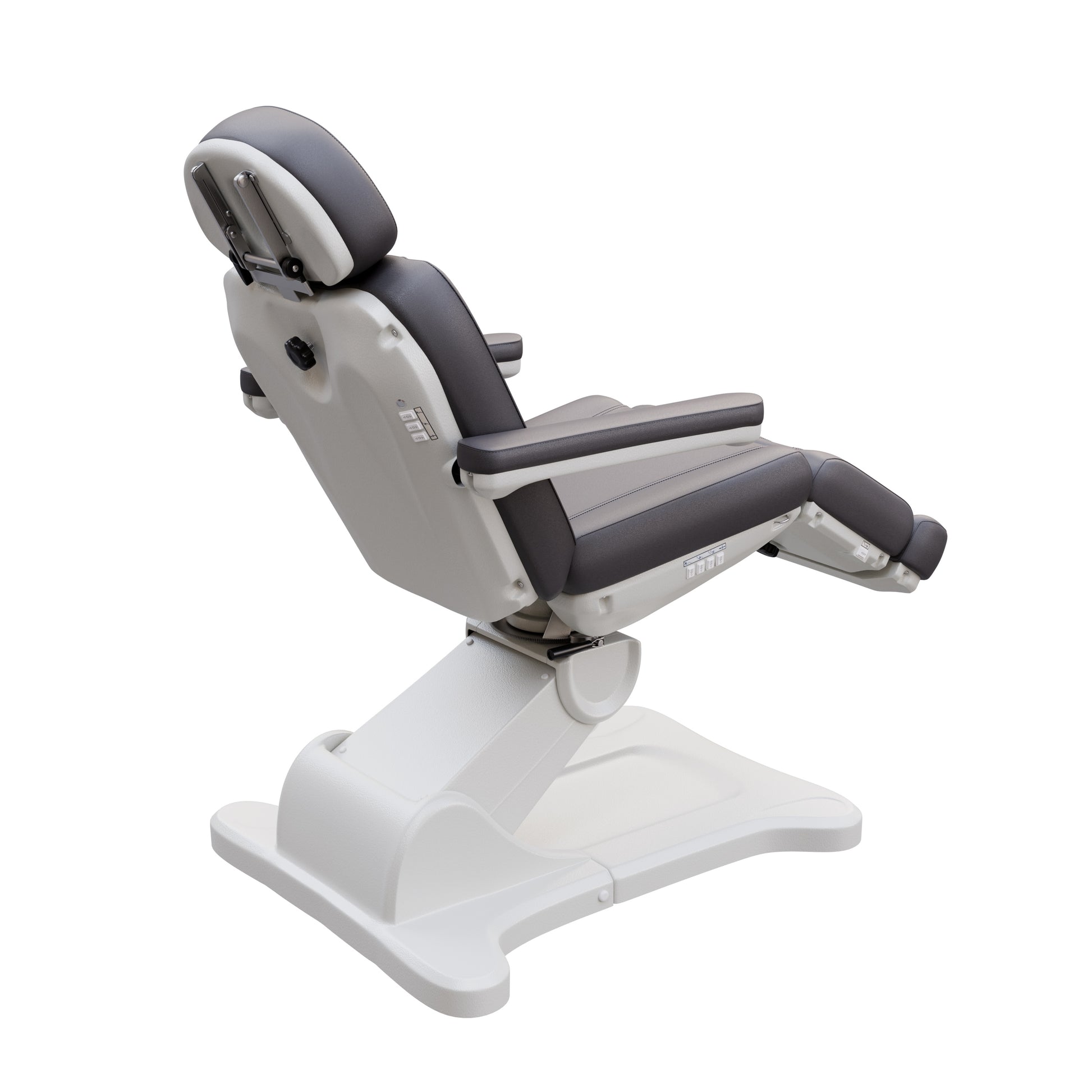 Spa Numa SWIVEL fully electric 4-motor treatment chair with 240-degree rotation, vegan leather upholstery, Trendelenburg positioning, extendable headrest and footrest for medical, surgical, and esthetic procedures.