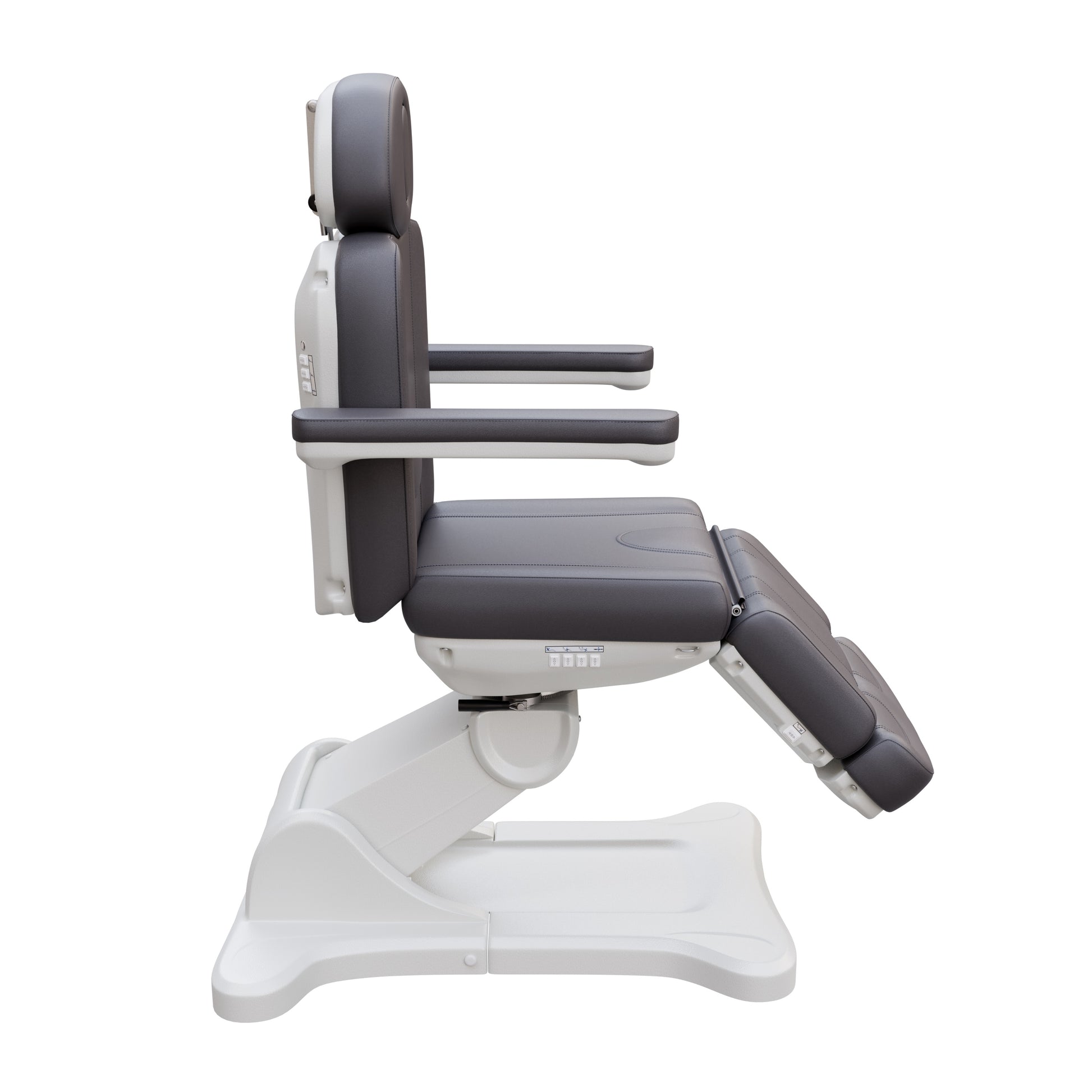 Spa Numa SWIVEL fully electric 4-motor treatment chair with 240-degree rotation, vegan leather upholstery, Trendelenburg positioning, extendable headrest and footrest for medical, surgical, and esthetic procedures.
