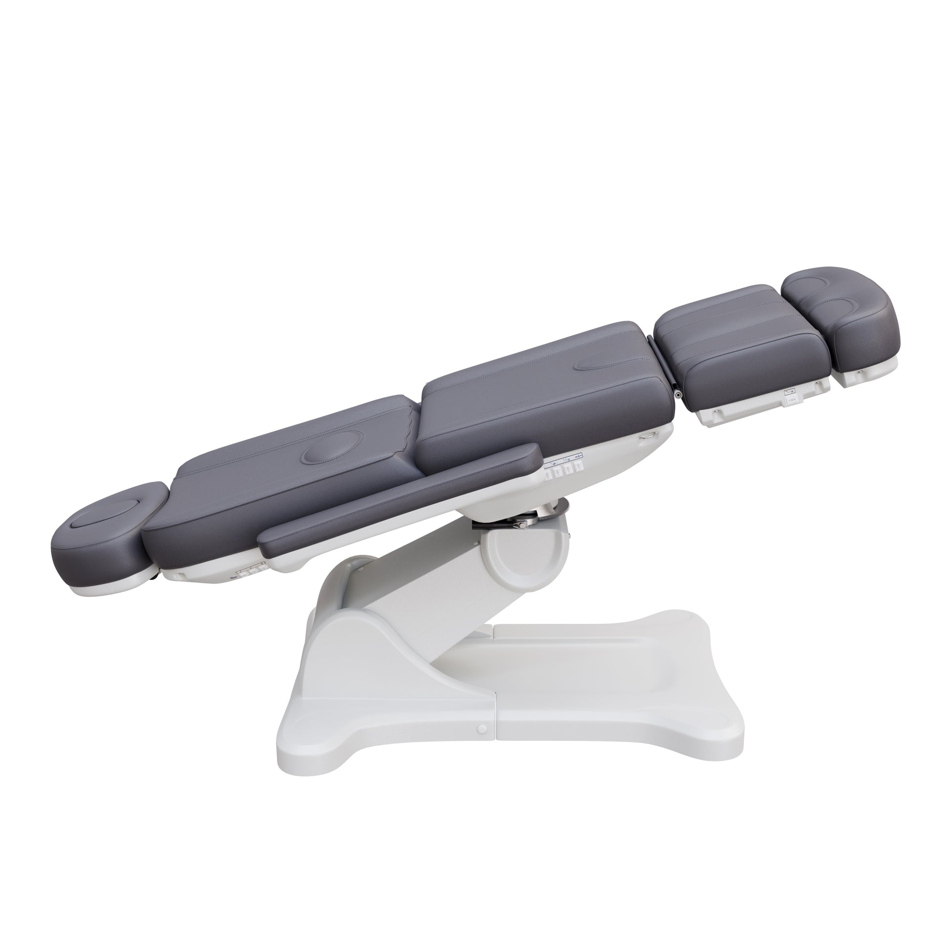 Spa Numa SWIVEL fully electric 4-motor treatment chair with 240-degree rotation, vegan leather upholstery, Trendelenburg positioning, extendable headrest and footrest for medical, surgical, and esthetic procedures.
