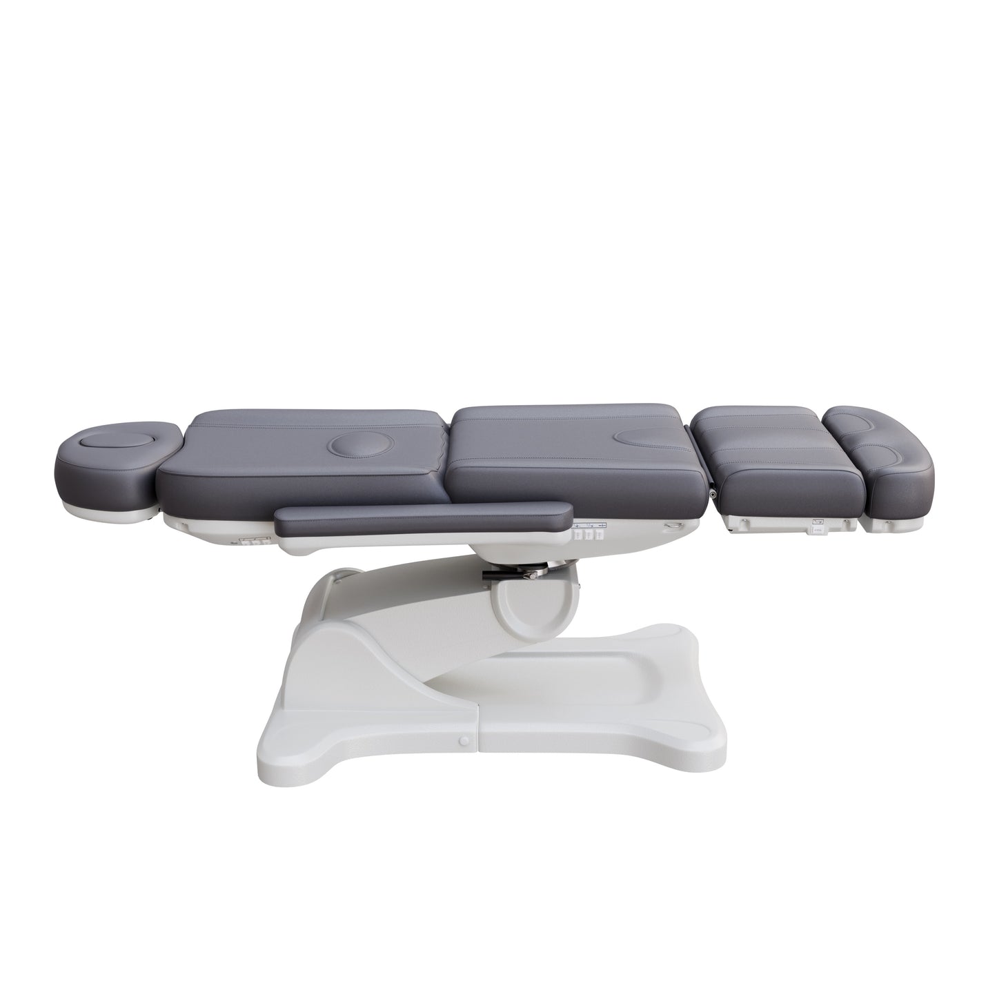 Spa Numa SWIVEL fully electric 4-motor treatment chair with 240-degree rotation, vegan leather upholstery, Trendelenburg positioning, extendable headrest and footrest for medical, surgical, and esthetic procedures.