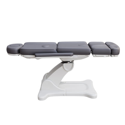 Spa Numa SWIVEL fully electric 4-motor treatment chair with 240-degree rotation, vegan leather upholstery, Trendelenburg positioning, extendable headrest and footrest for medical, surgical, and esthetic procedures.