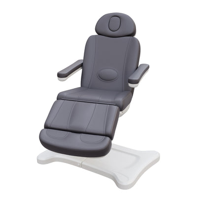 Spa Numa SWIVEL fully electric 4-motor treatment chair with 240-degree rotation, vegan leather upholstery, Trendelenburg positioning, extendable headrest and footrest for medical, surgical, and esthetic procedures.