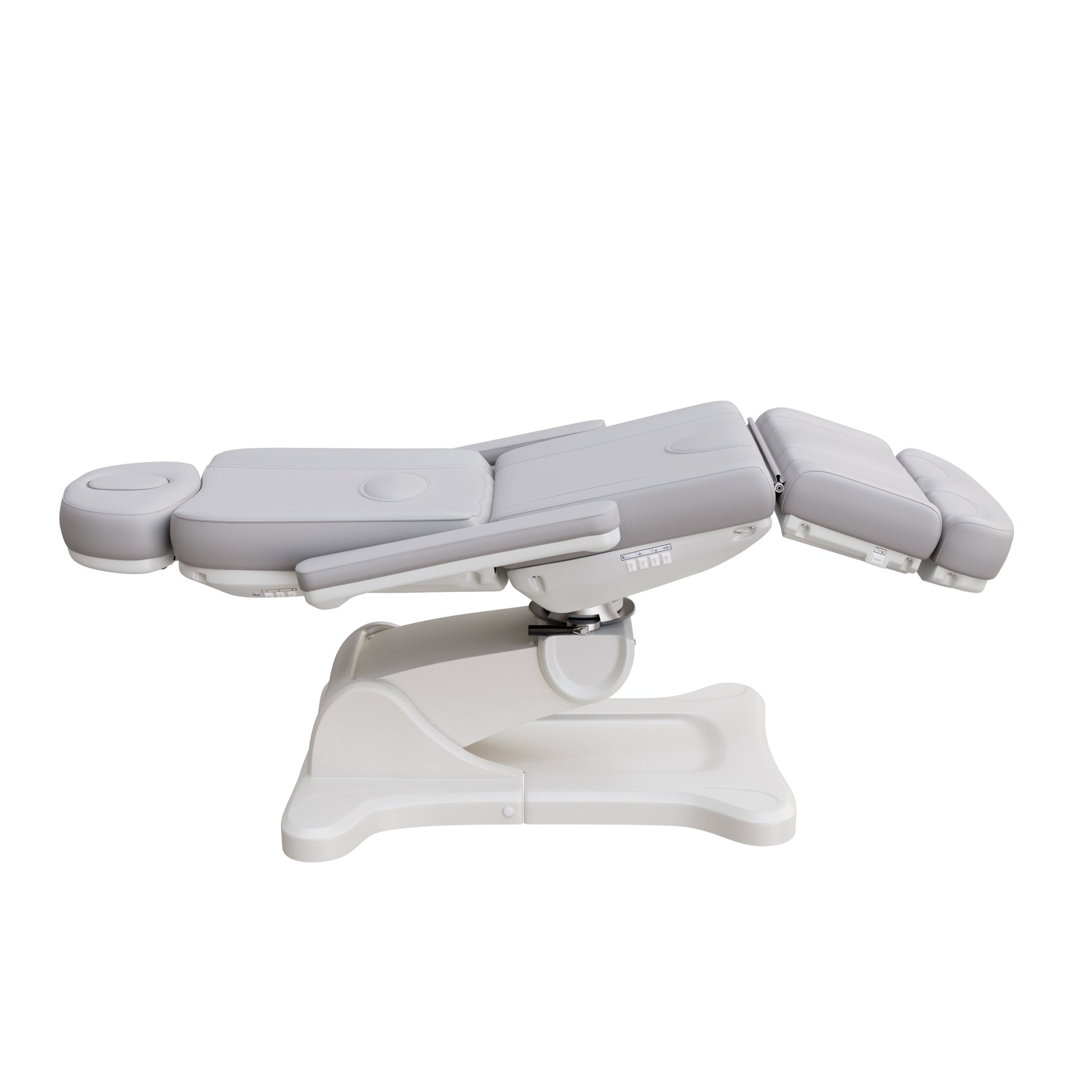 Spa Numa SWIVEL fully electric treatment chair with 4-motor adjustment, 240-degree rotation, vegan leather upholstery, and extendable headrest for medical and esthetic procedures.