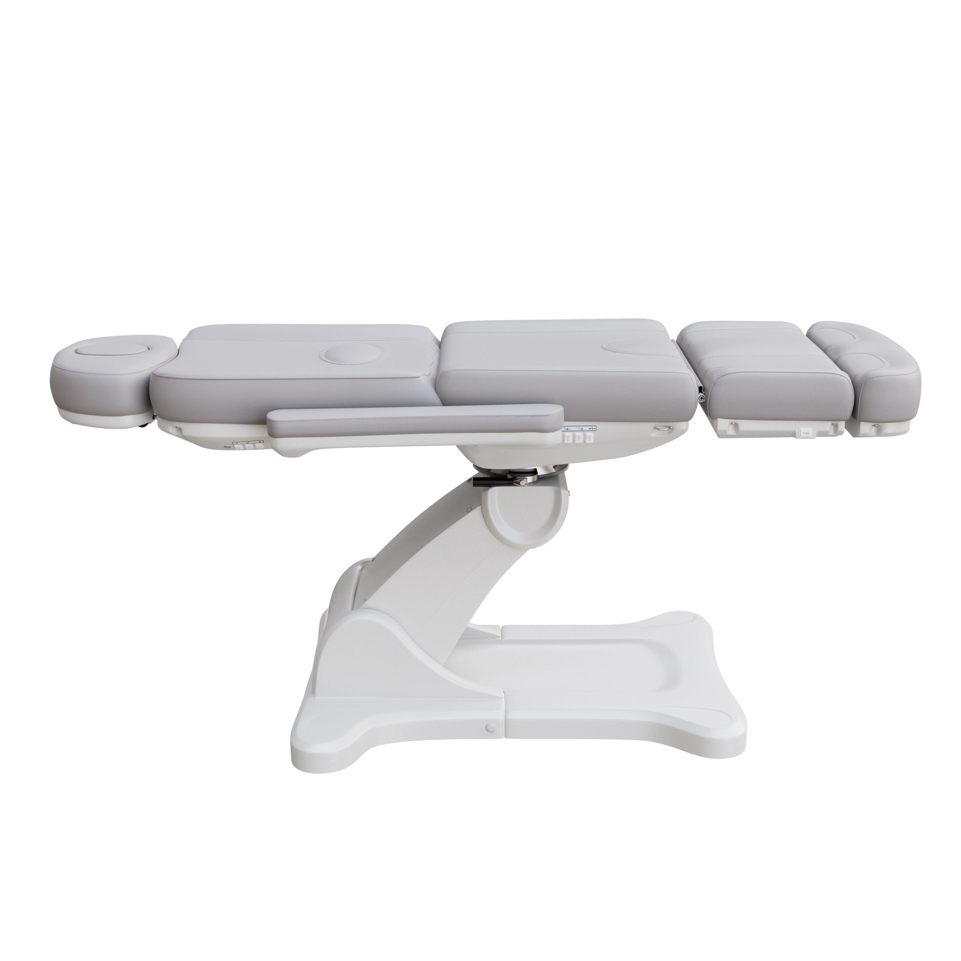 Spa Numa SWIVEL fully electric treatment chair with 4-motor adjustment, 240-degree rotation, vegan leather upholstery, and extendable headrest for medical and esthetic procedures.