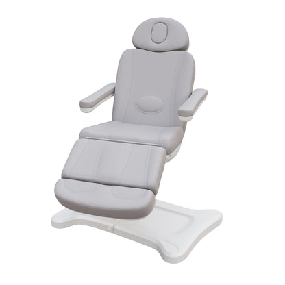 Spa Numa SWIVEL fully electric treatment chair with 4-motor adjustment, 240-degree rotation, vegan leather upholstery, and extendable headrest for medical and esthetic procedures.