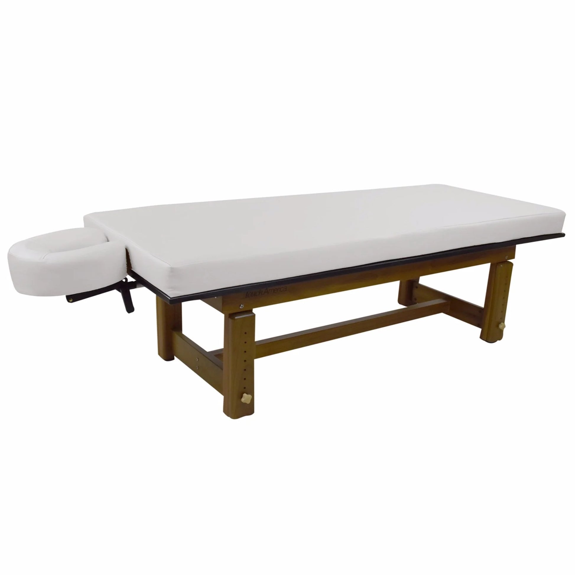 Professional Solterra teak massage table by TouchAmerica with ergonomic support