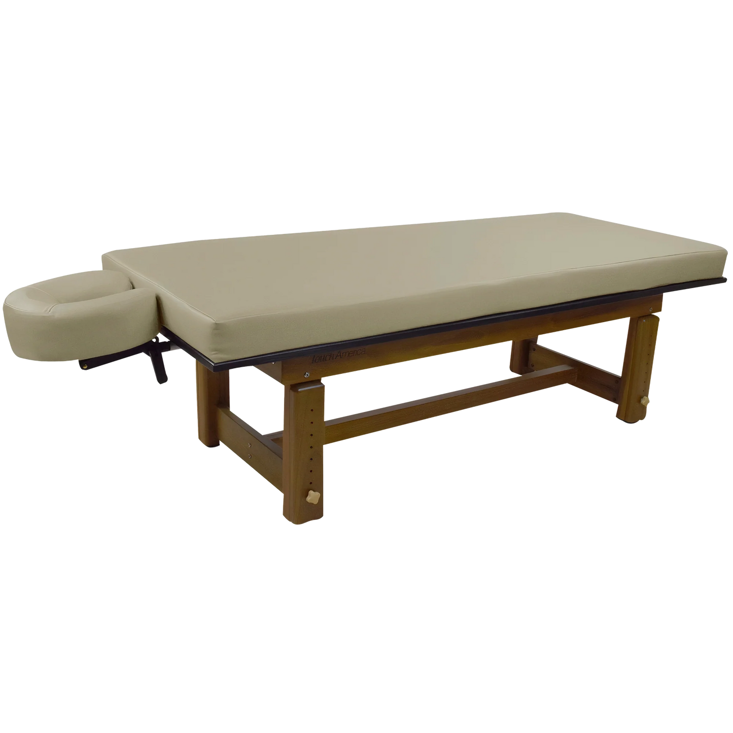 Professional Solterra teak massage table by TouchAmerica with ergonomic support