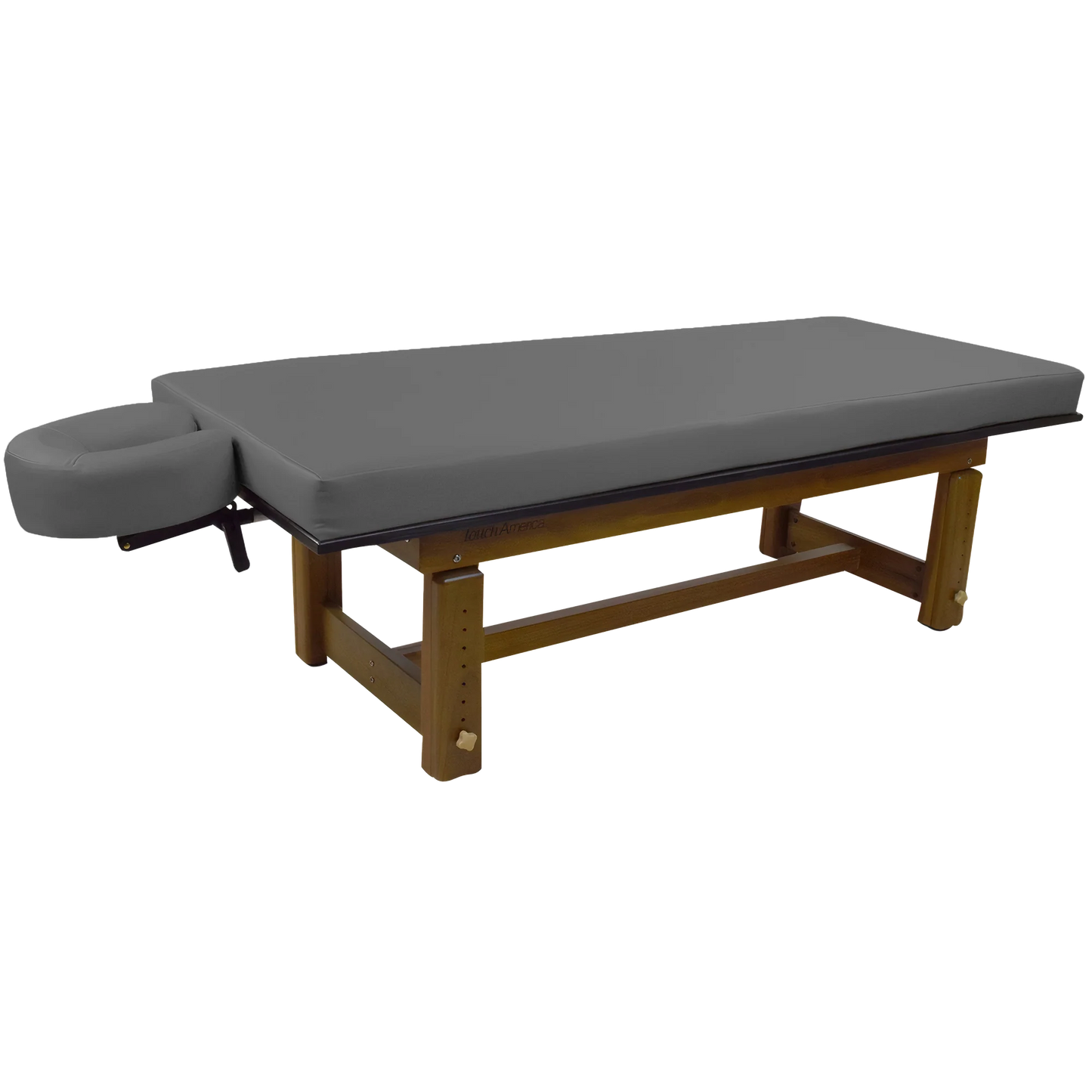 Solterra teak massage table by TouchAmerica with smooth finish and easy maintenance