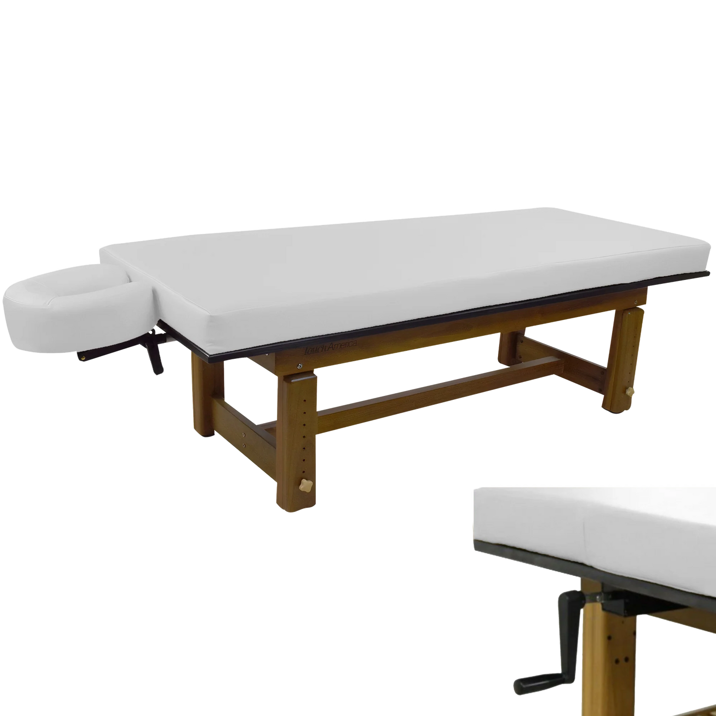 TouchAmerica Solterra massage table with plush cushioning for client relaxation