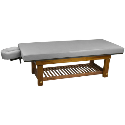 Professional Solterra teak massage table by TouchAmerica with ergonomic support