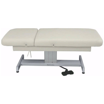 Adjustable face and body treatment table for professional spa services