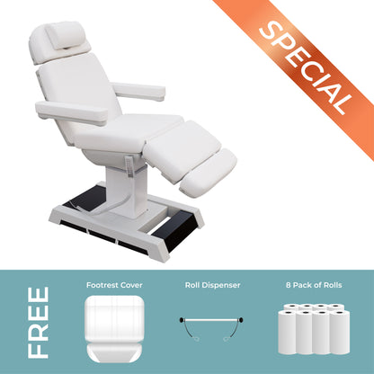 Spa Numa MEDICI Heavy Duty Medical Grade Pedestal 4-Motor Treatment Chair - 2218B - White (DEAL)