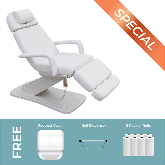 Spa Numa MINO Luxury Three Motor Treatment Chair - 2221D - White (DEAL)