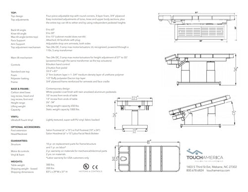 TouchAmerica Table Add-Ons