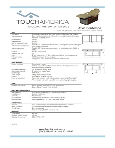 TouchAmerica Table Add-Ons