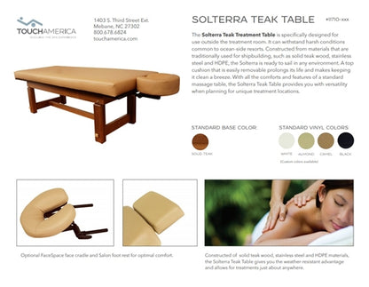 TouchAmerica Solterra Teak Massage Table