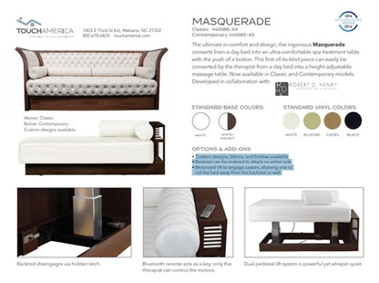 TouchAmerica Masquerade Contemporary Daybed and Massage Table