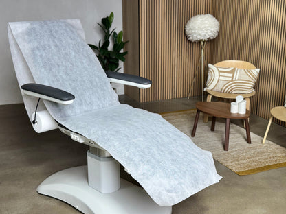 disposable bed sheet roll spa treatment room setup exam table paper alternative