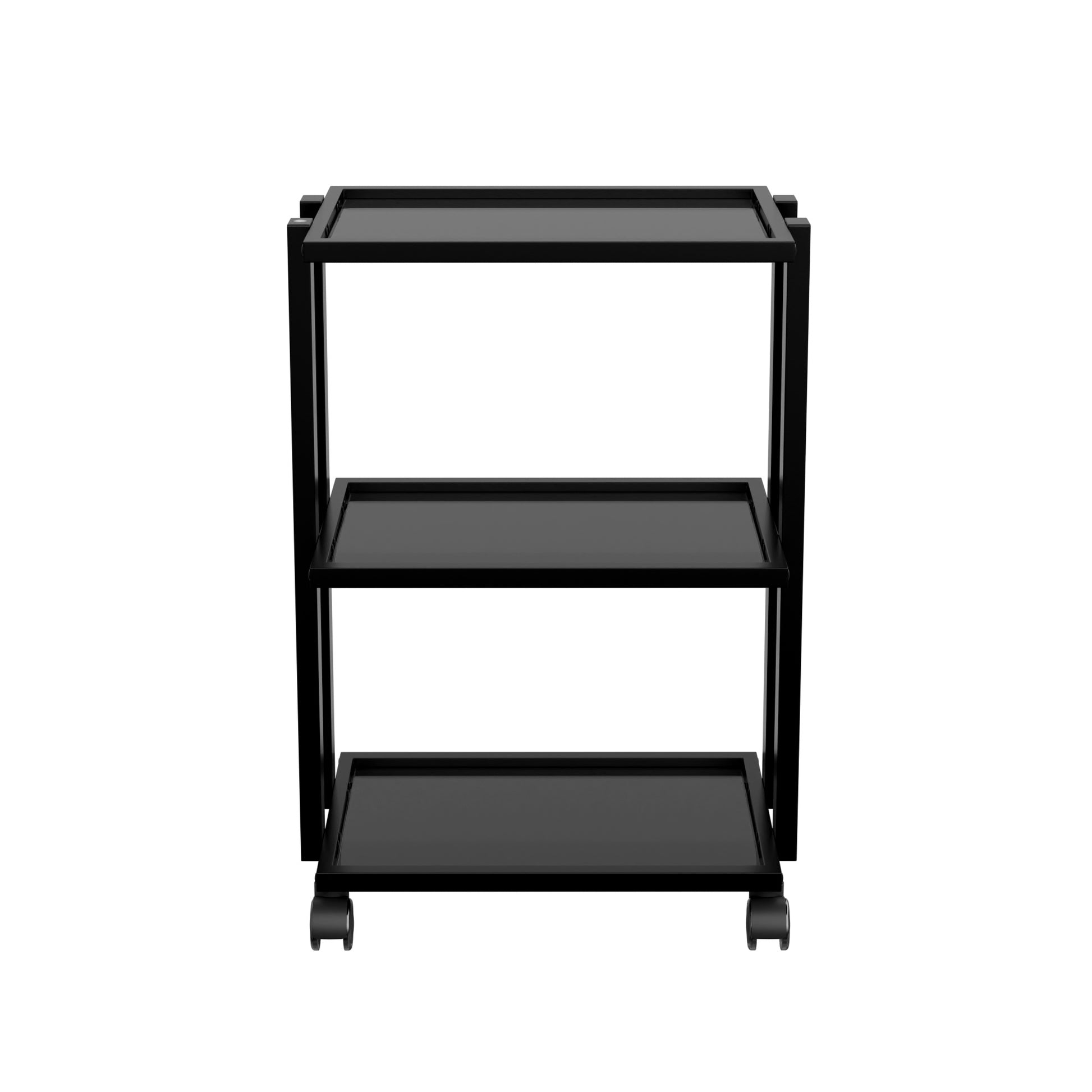 Spa Numa WEET Beauty Trolley with 3 Tier Tempered Glass Shelves – Dual-Sided Access Salon Cart with Magnifying Lamp Insert, Sleek Design for Spa and Esthetician Use