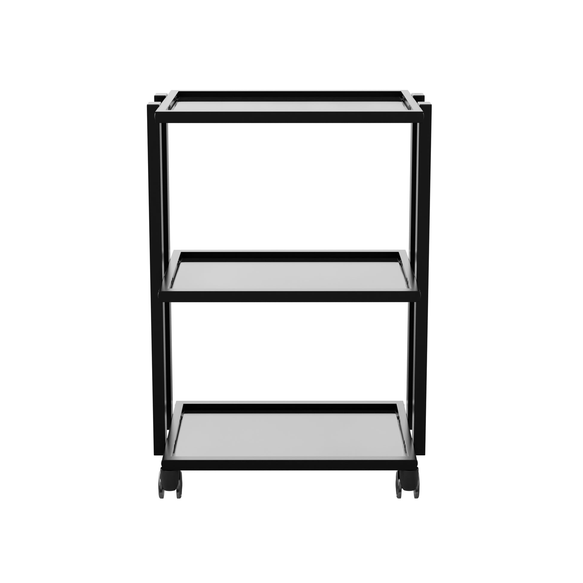 Spa Numa WEET Beauty Trolley with 3 Tier Tempered Glass Shelves – Dual-Sided Access Salon Cart with Magnifying Lamp Insert, Sleek Design for Spa and Esthetician Use