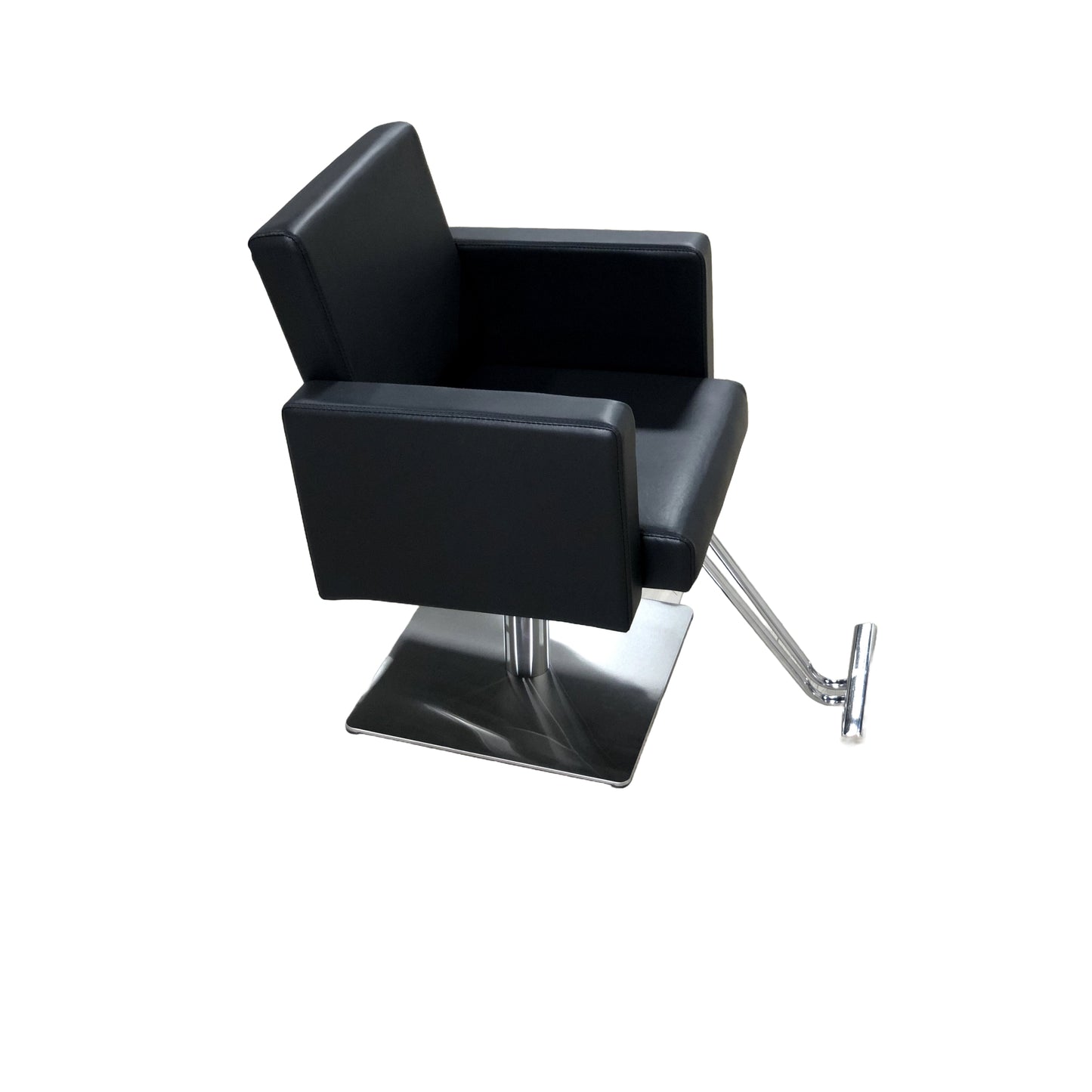 PHILIP Black Styling Chair with Square Base - Durable, Modern Salon Chair for Hair Stylists and Barbers - YC-H-1045
