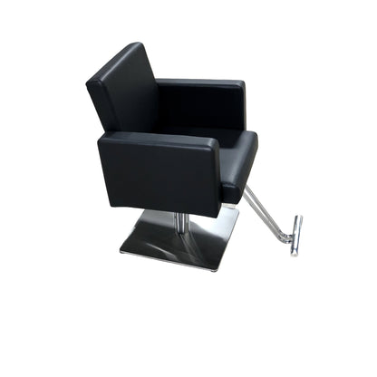 PHILIP Black Styling Chair with Square Base - Durable, Modern Salon Chair for Hair Stylists and Barbers - YC-H-1045