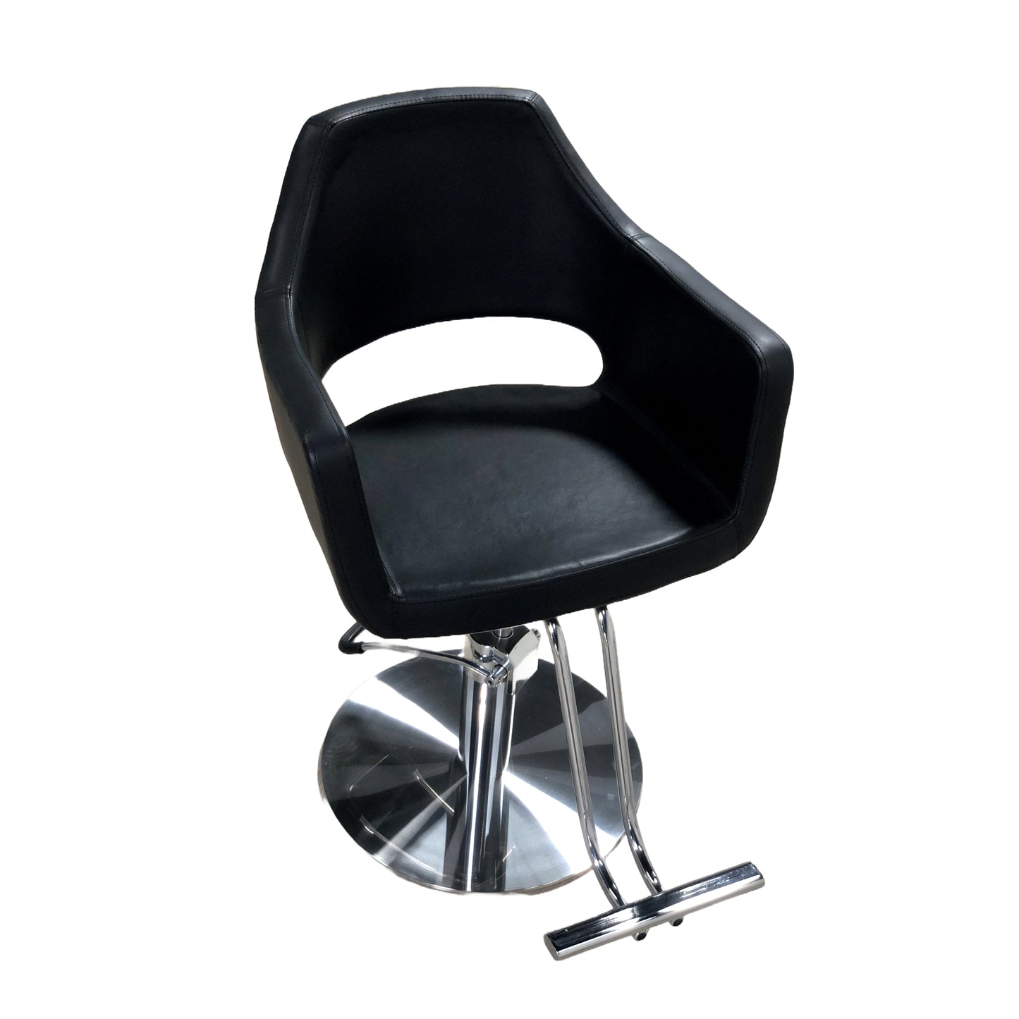 CLOVIS Professional Styling Chair with Coin Base - Sleek Black Design, Hydraulic Lift, and High-Density Foam Padding for Modern Salons - YC-H-1059