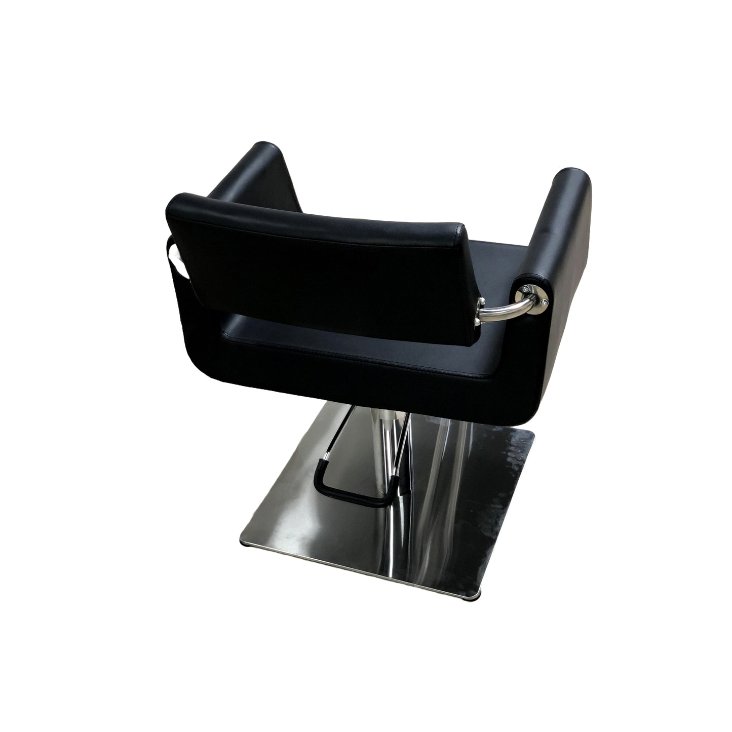 LOUIS Durable and Stylish Black Hair Styling Chair with Square Base, Adjustable Height, and Comfortable Padding for Professional Salons - YC-H-1106BKS