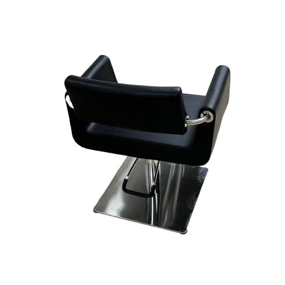 LOUIS Durable and Stylish Black Hair Styling Chair with Square Base, Adjustable Height, and Comfortable Padding for Professional Salons - YC-H-1106BKS