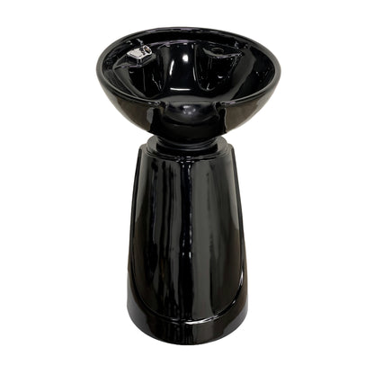 Adjustable free standing salon sink with ergonomic shampoo station design