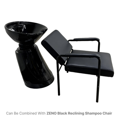 Shampoo sink with tilting bowl for comfortable hair washing