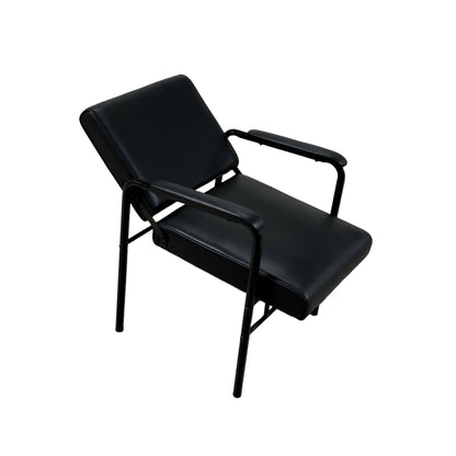 ZENO Black Reclining Shampoo Chair: Adjustable Backrest, Plush Upholstery, and Durable Tubular Frame for Modern Salons - YC-H-2086