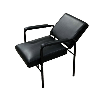ZENO Black Reclining Shampoo Chair: Adjustable Backrest, Plush Upholstery, and Durable Tubular Frame for Modern Salons - YC-H-2086