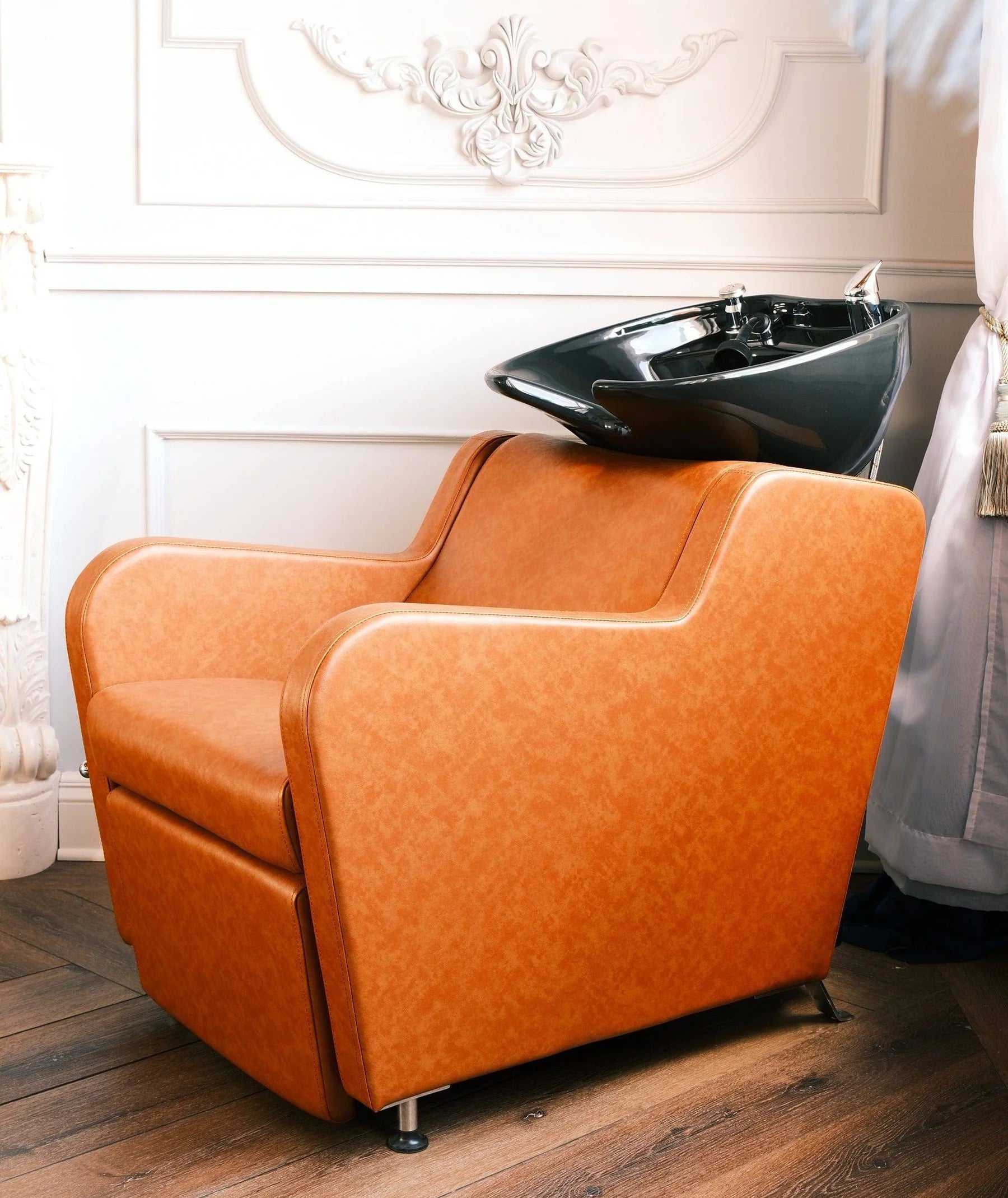 Durable AYC Stanley Shampoo Unit – stylish salon furniture with reclining chair and deep basin