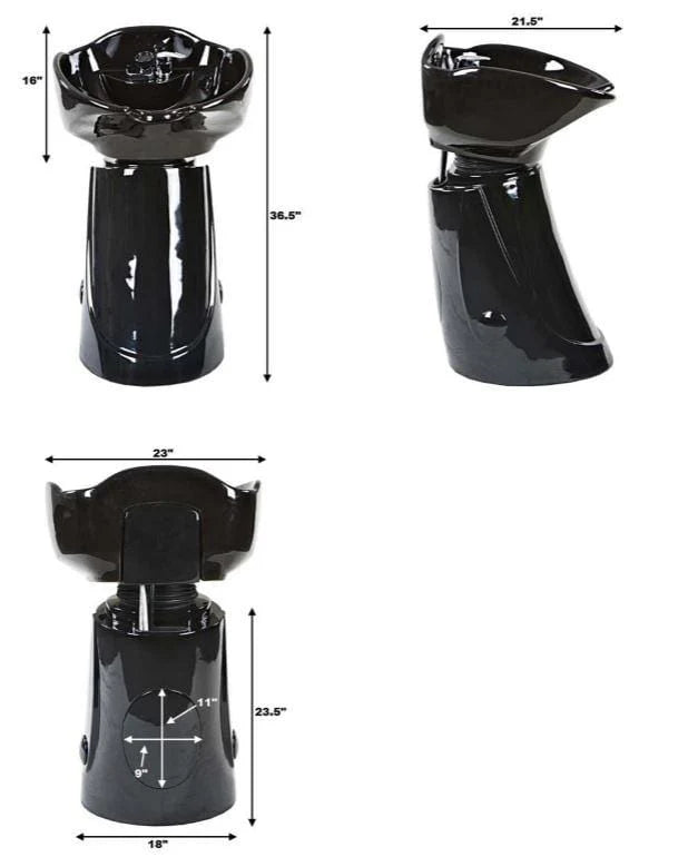 Modern pedestal shampoo station by AYC for professional salon backwash setups