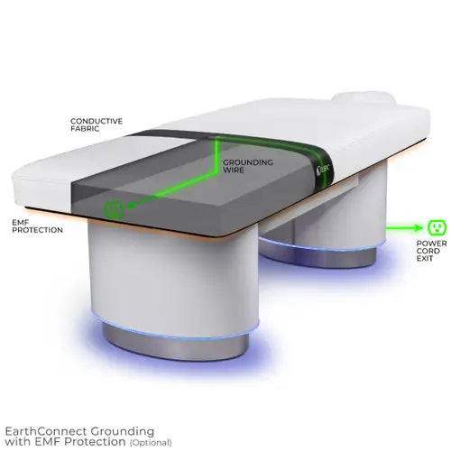 Premium spa furniture — Century City low-range treatment table with warming drawer