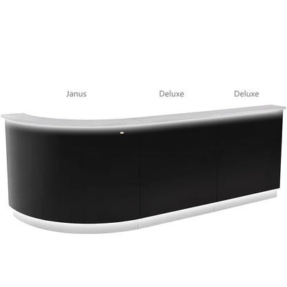 DIIR Jane LED Lighting Reception Desk - Curved L-Shaped - DIIR-4888