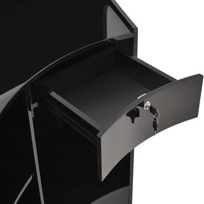 DIIR Jane LED Lighting Reception Desk - Curved L-Shaped - DIIR-4888