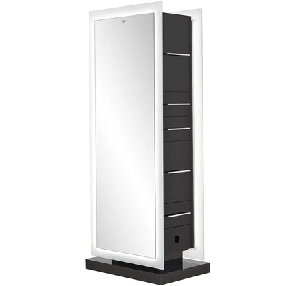 DIIR styling station with integrated LED lighting and clean, contemporary lines.