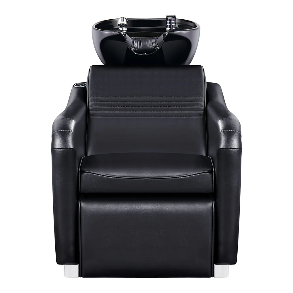 Professional Marvel shampoo backwash unit with massage functionality, designed for relaxing salon wash stations.