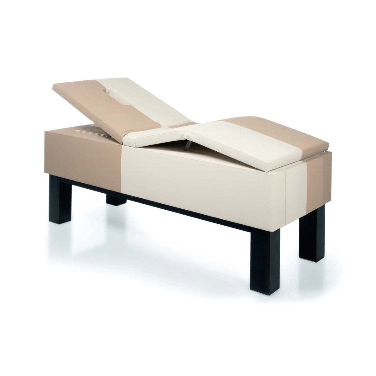 Luxury Monolith massage bed with integrated storage by Gamma Bross