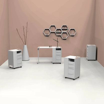 Space-saving AYC Taylor foldable nail table for professional manicure services