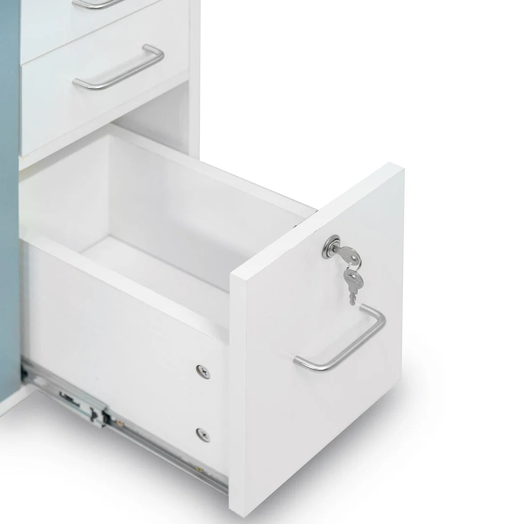 Space-saving AYC Taylor foldable nail table for professional manicure services