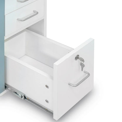 Space-saving AYC Taylor foldable nail table for professional manicure services