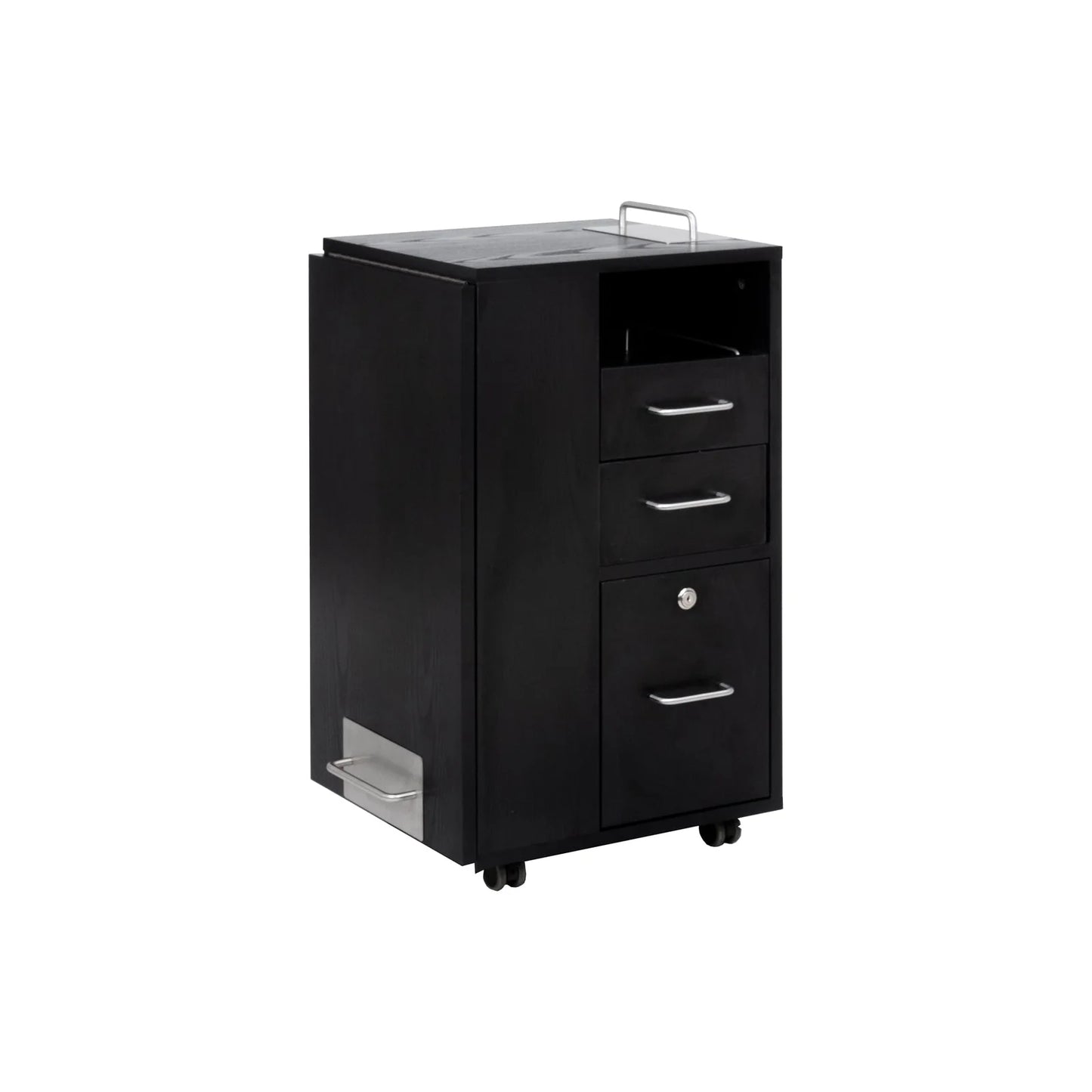 AYC Taylor portable nail station with folding legs and storage drawers