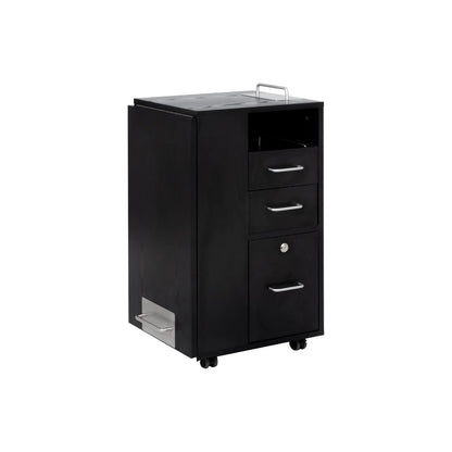 AYC Taylor portable nail station with folding legs and storage drawers