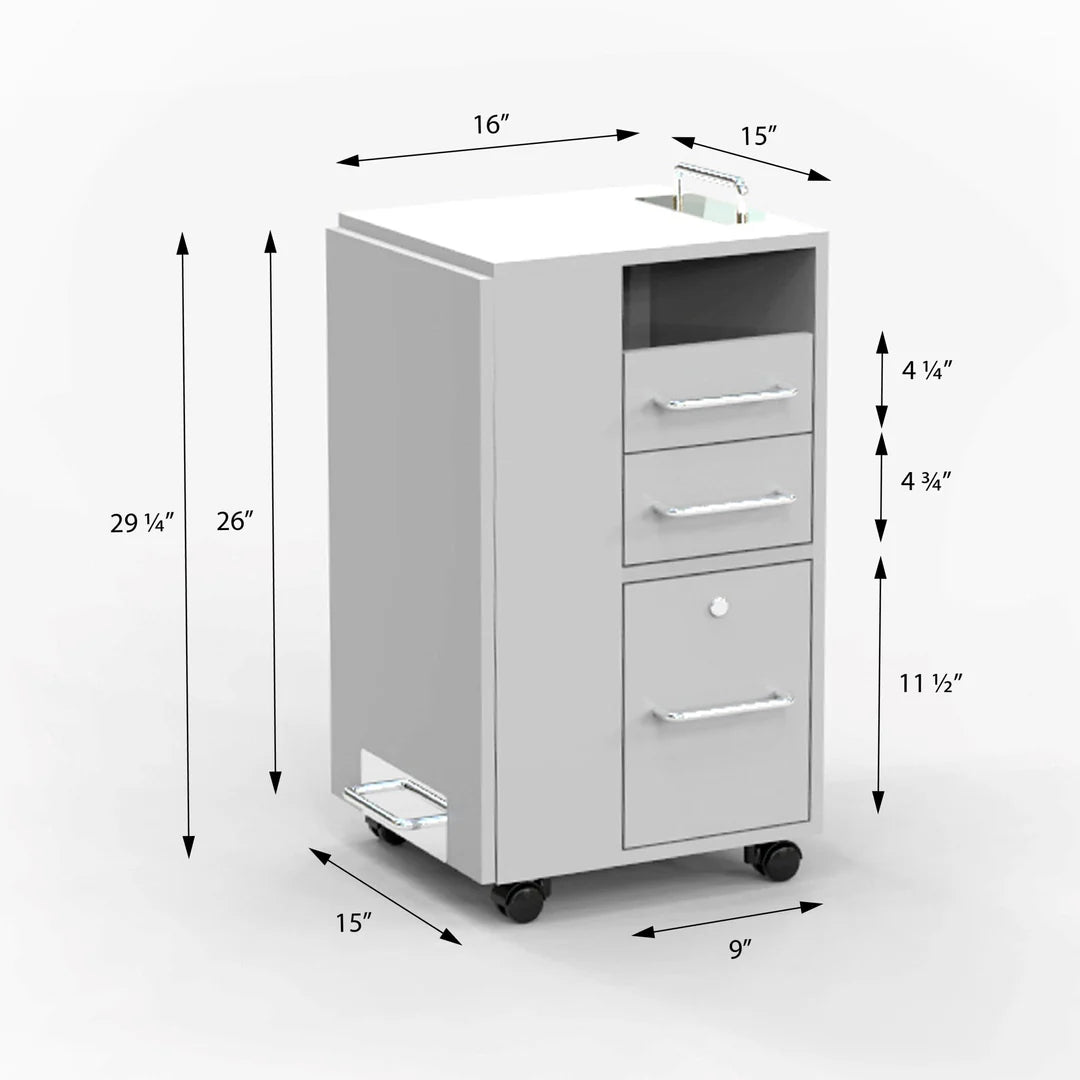 AYC Taylor Foldable Manicure Table measurements