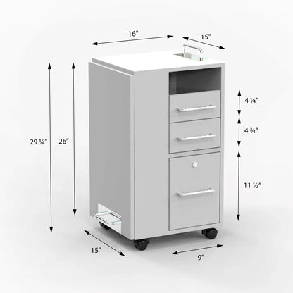 AYC Taylor Foldable Manicure Table measurements