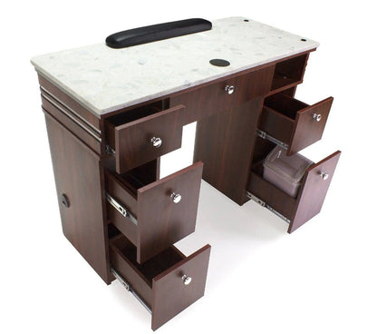 Compact AYC Avon Manicure Table offering stylish design and practical organization for manicure services